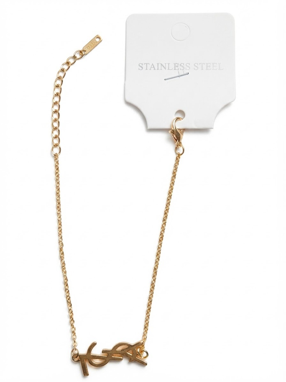 Gold Tone Letter Design Bracelet